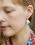 Study of Blue Turquoise Vanity Earrings-Hannah Blount Jewelry
