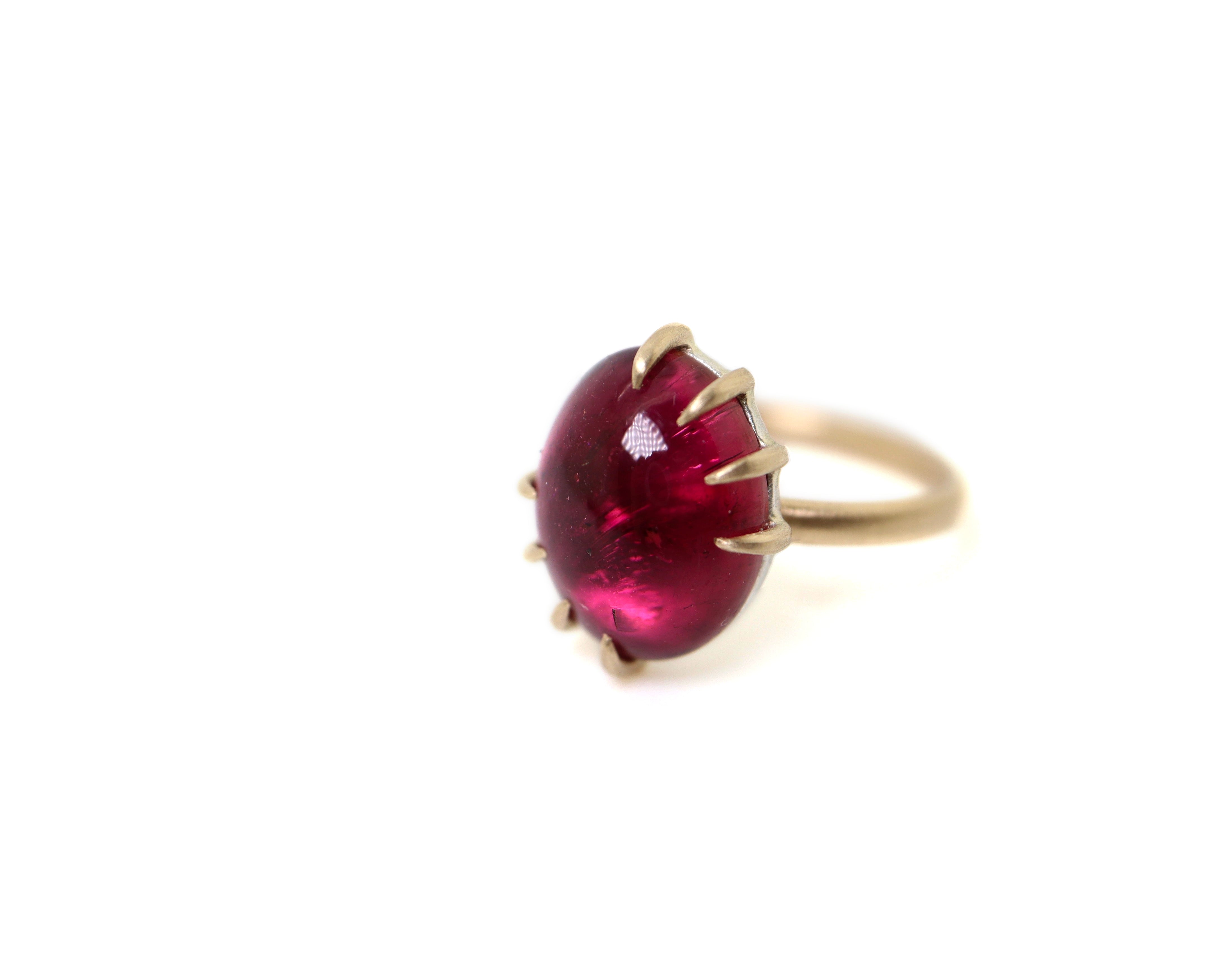 Berry Tourmaline Vanity Ring-Hannah Blount Jewelry
