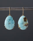 Endless Horizon Kazakhstan Turquoise Vanity Earrings-Hannah Blount Jewelry