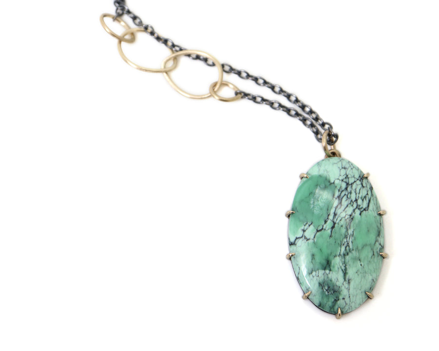 Sea Moss Variscite Vanity Necklace-Hannah Blount Jewelry