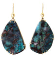Mirror Magic Australian Boulder Opal Cameo Earrings-Hannah Blount Jewelry