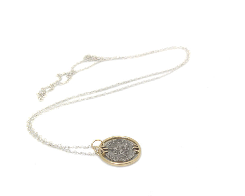 Ancient Empress Fulvia Plautilla + Goddess Venus Vanity Coin Necklace-Hannah Blount Jewelry