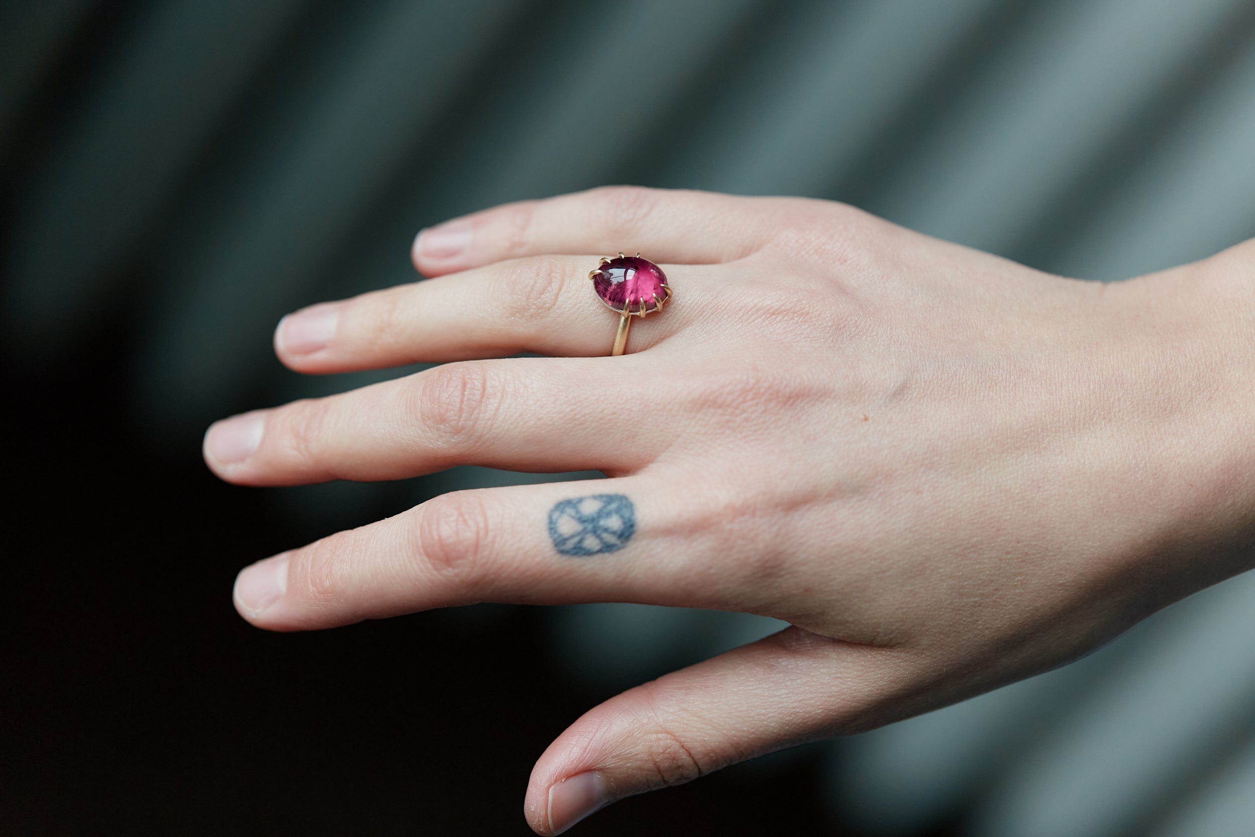 Berry Tourmaline Vanity Ring-Hannah Blount Jewelry