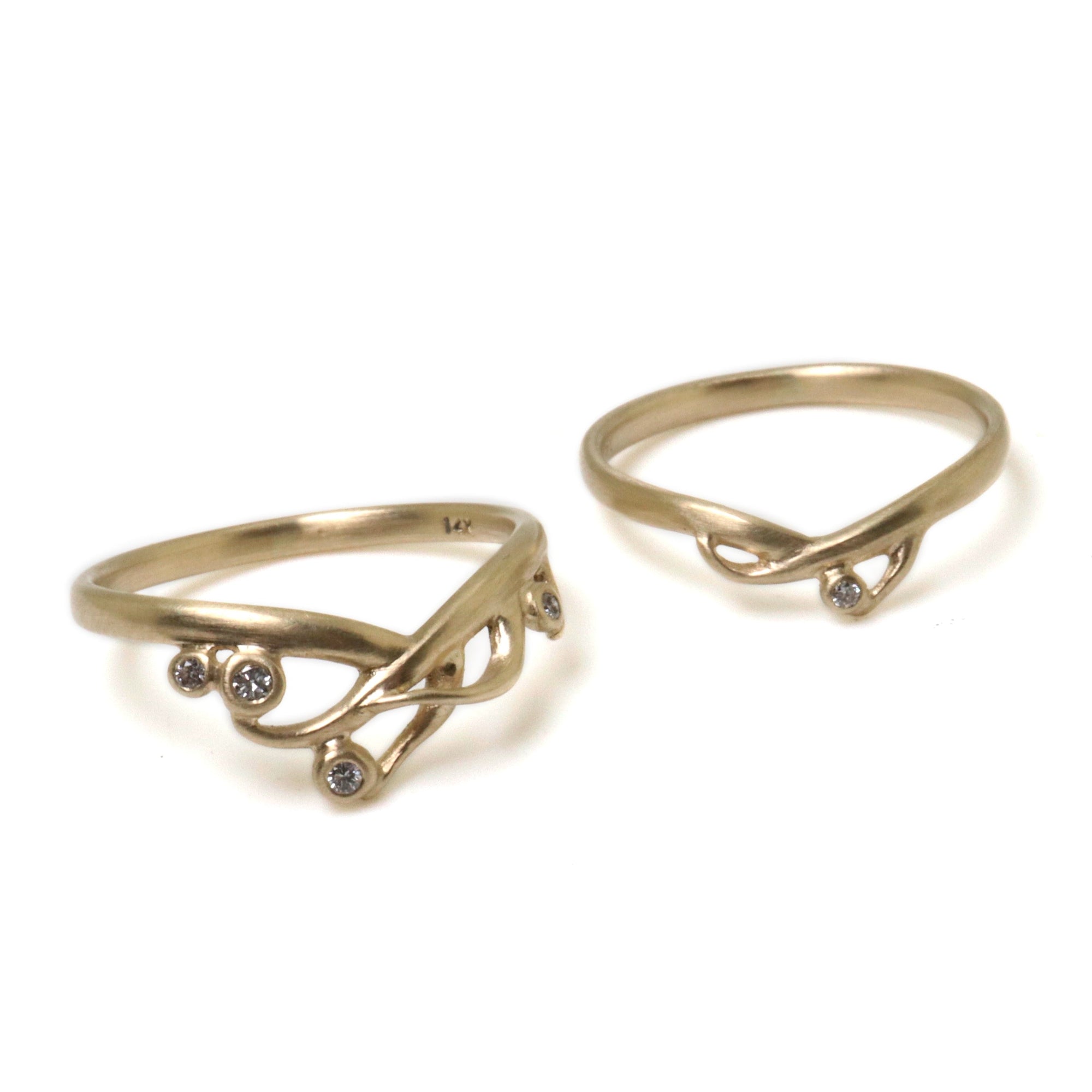 Diamond Branch Waiting Bands-Hannah Blount Jewelry