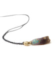 Chiaroscuro Raw Opal Cameo Necklace-Hannah Blount Jewelry