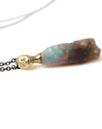Chiaroscuro Raw Opal Cameo Necklace-Hannah Blount Jewelry