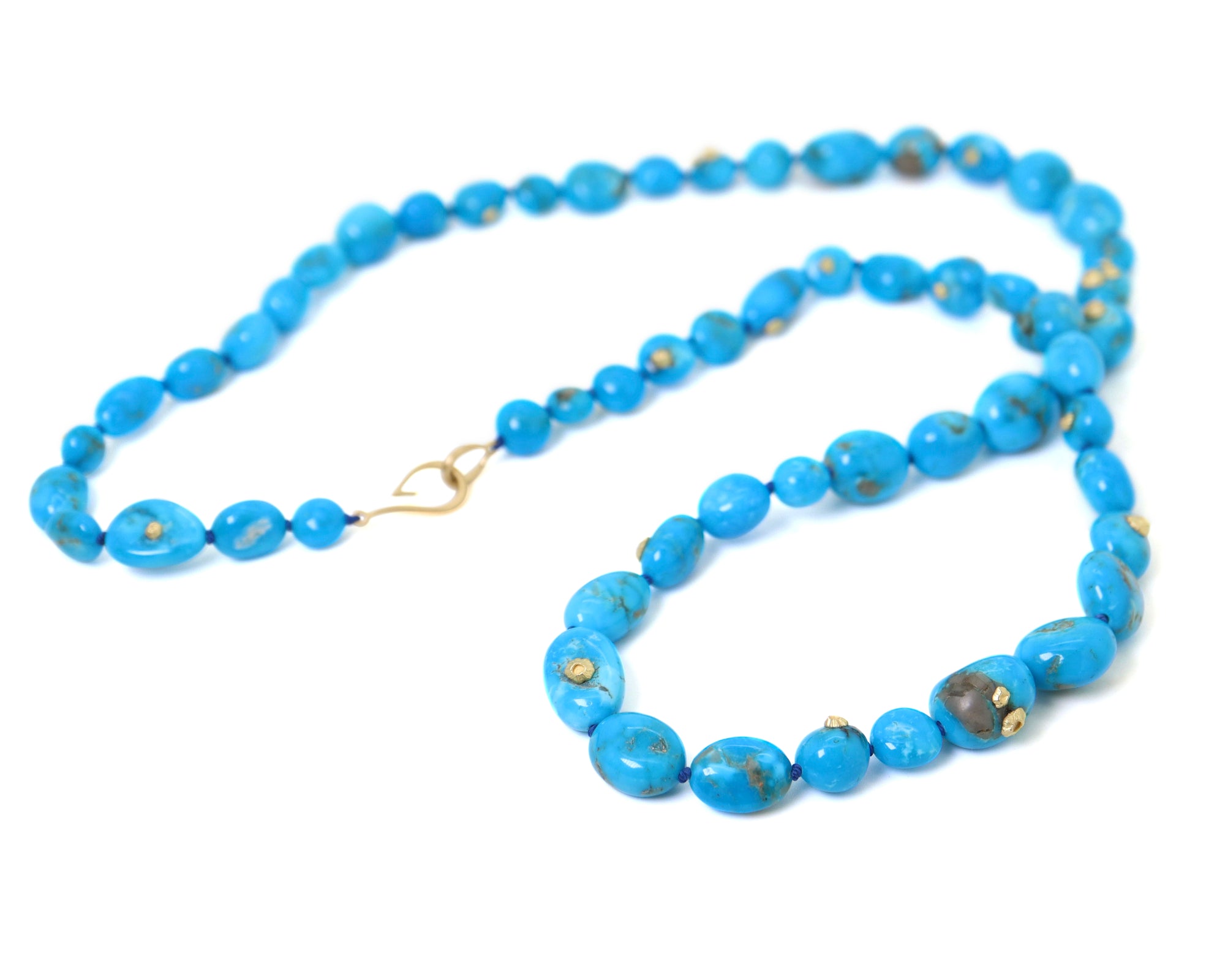 Kelpie's Treasure Kingman Turquoise Ruthie B. Necklace with Barnacles-Hannah Blount Jewelry