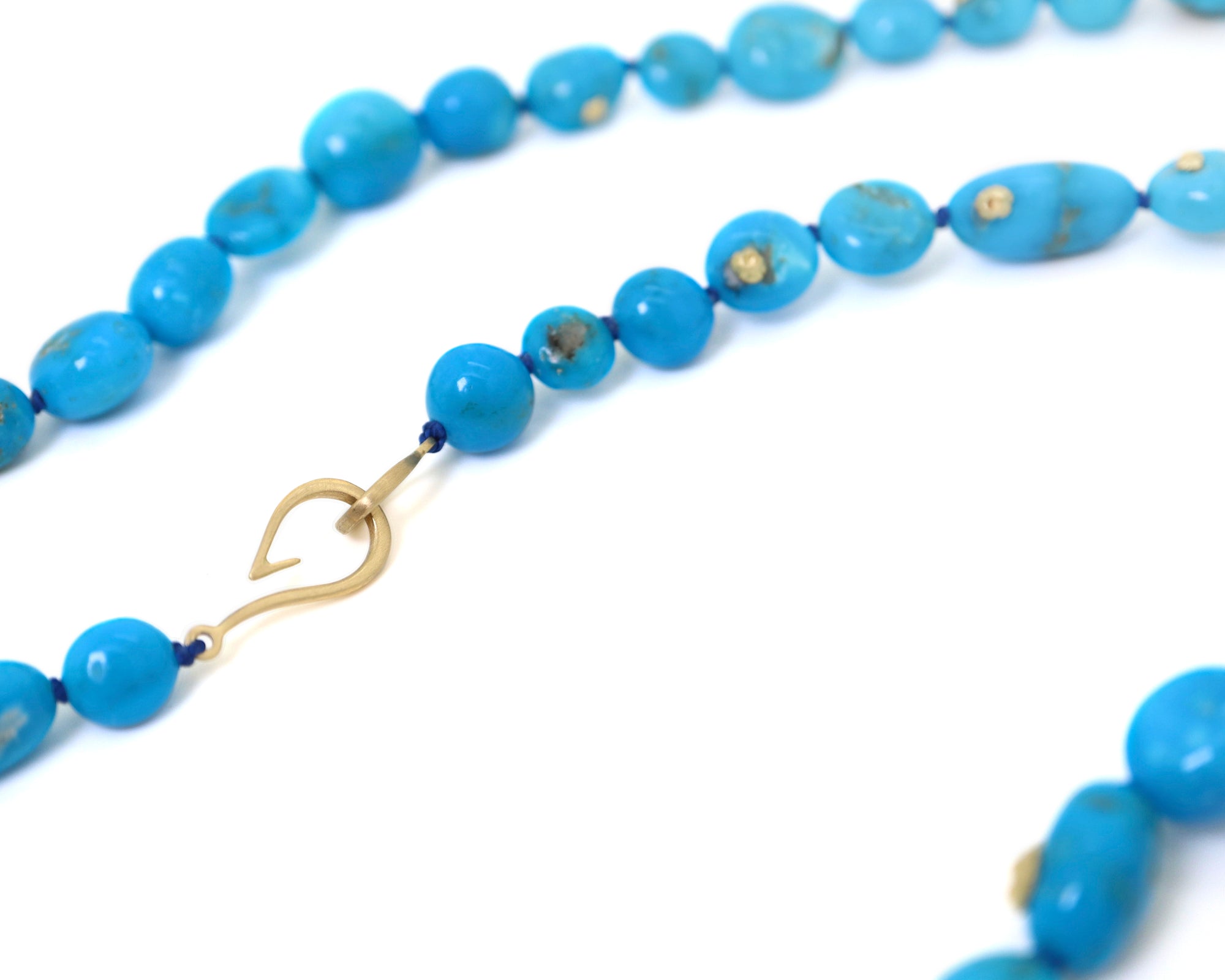Kelpie's Treasure Kingman Turquoise Ruthie B. Necklace with Barnacles-Hannah Blount Jewelry
