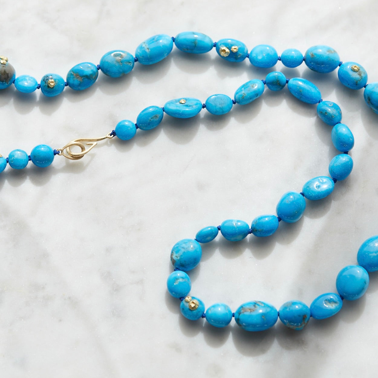 Kelpie's Treasure Kingman Turquoise Ruthie B. Necklace with Barnacles-Hannah Blount Jewelry