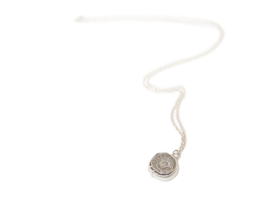 Ancient Argent Medusa Coin Vanity Necklace-Hannah Blount Jewelry