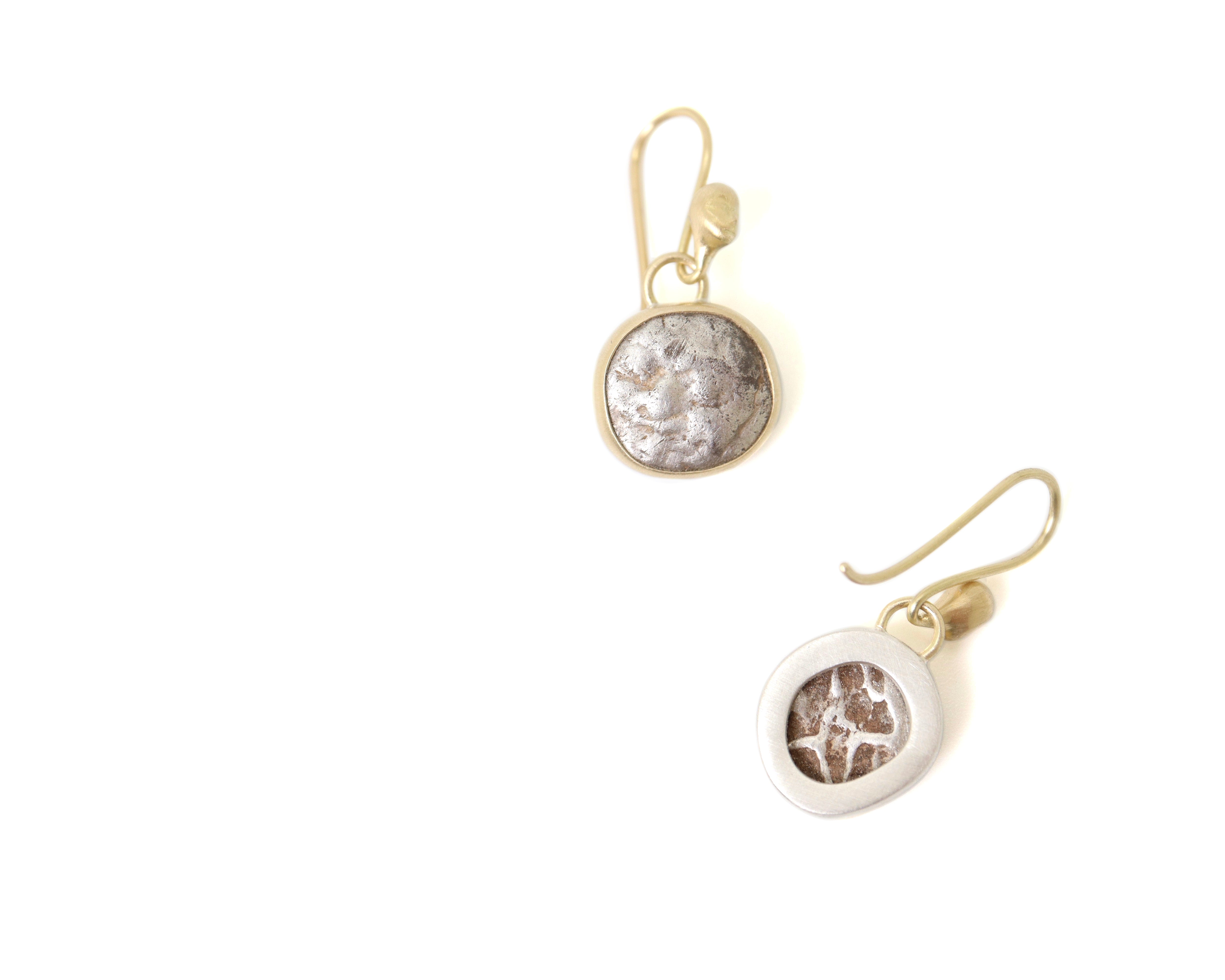 Ancient Sisters of Medusa Coin Cameo Earrings-Hannah Blount Jewelry