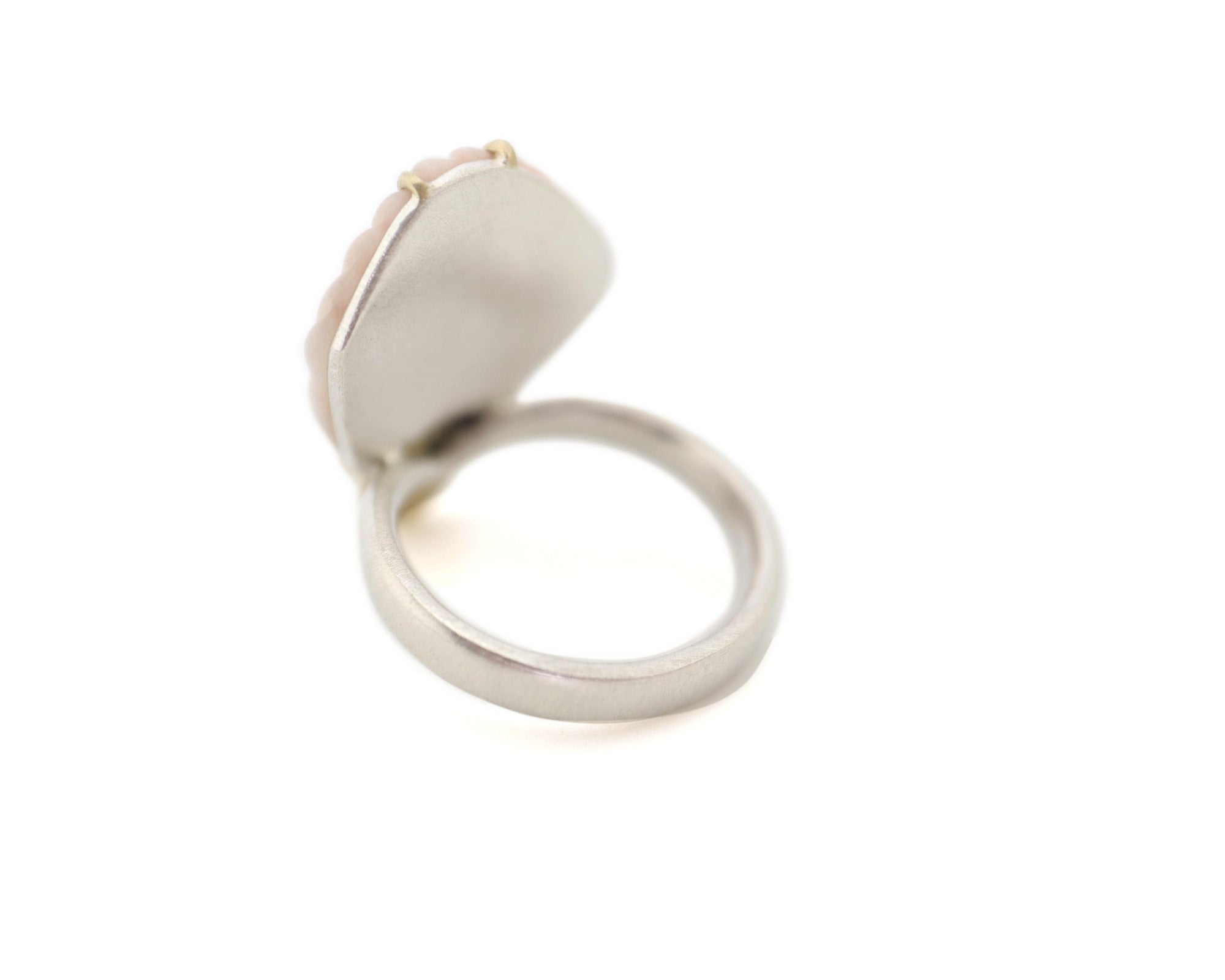 Lunar Halo Shell Cameo Ring-Hannah Blount Jewelry