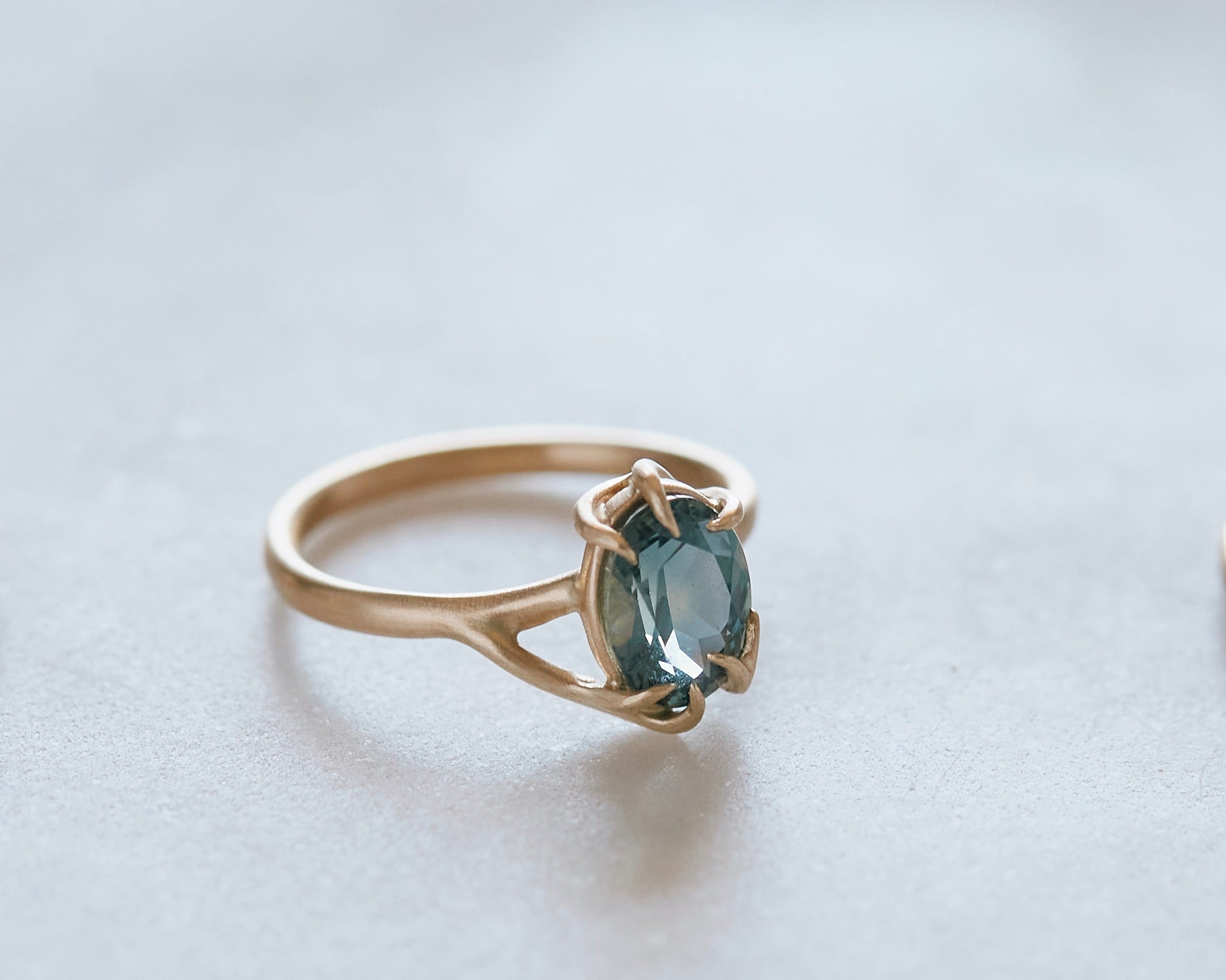 Dusk Blue Montana Sapphire Branch Waiting Ring-Hannah Blount Jewelry