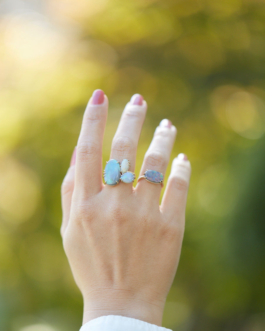 Land, Sea, and Air Opal Vanity Ring-Hannah Blount Jewelry