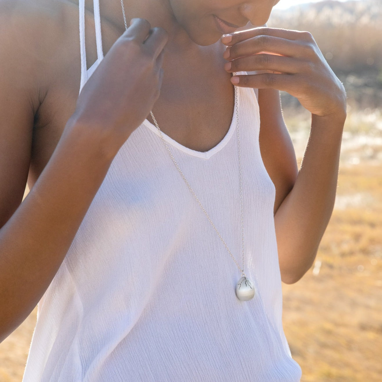 Cracked Egg Necklace-Hannah Blount Jewelry
