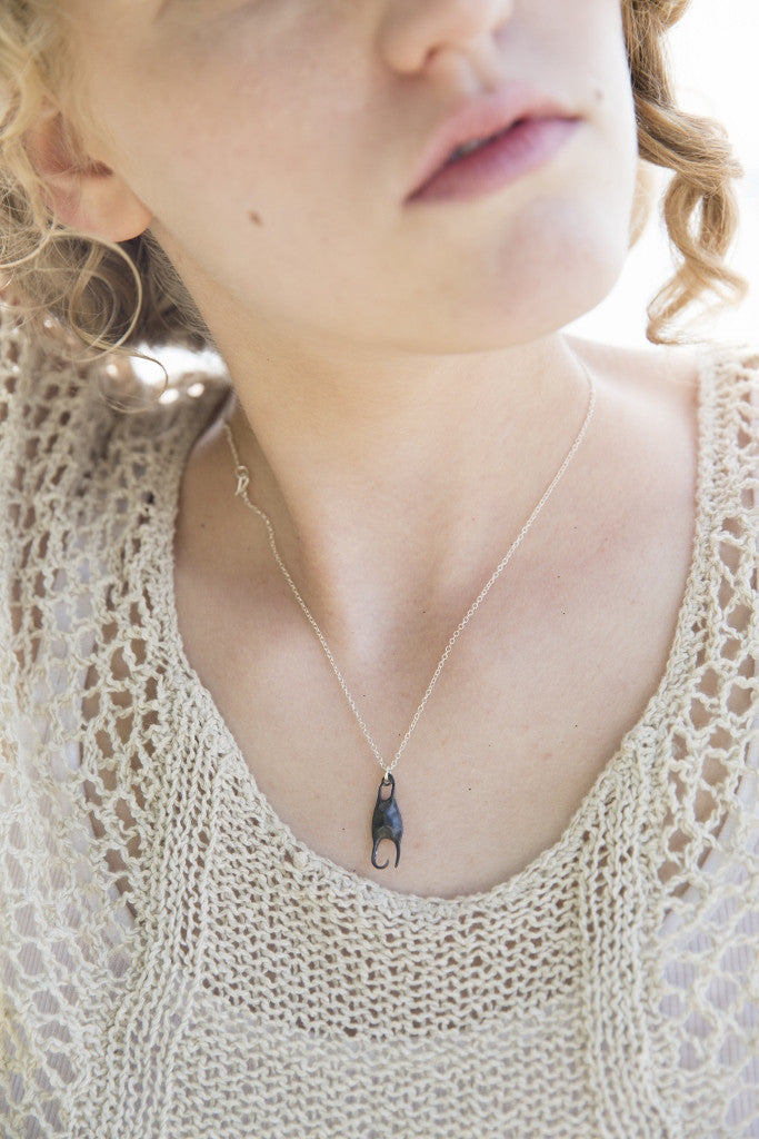 Skate Egg Case Necklace-Hannah Blount Jewelry