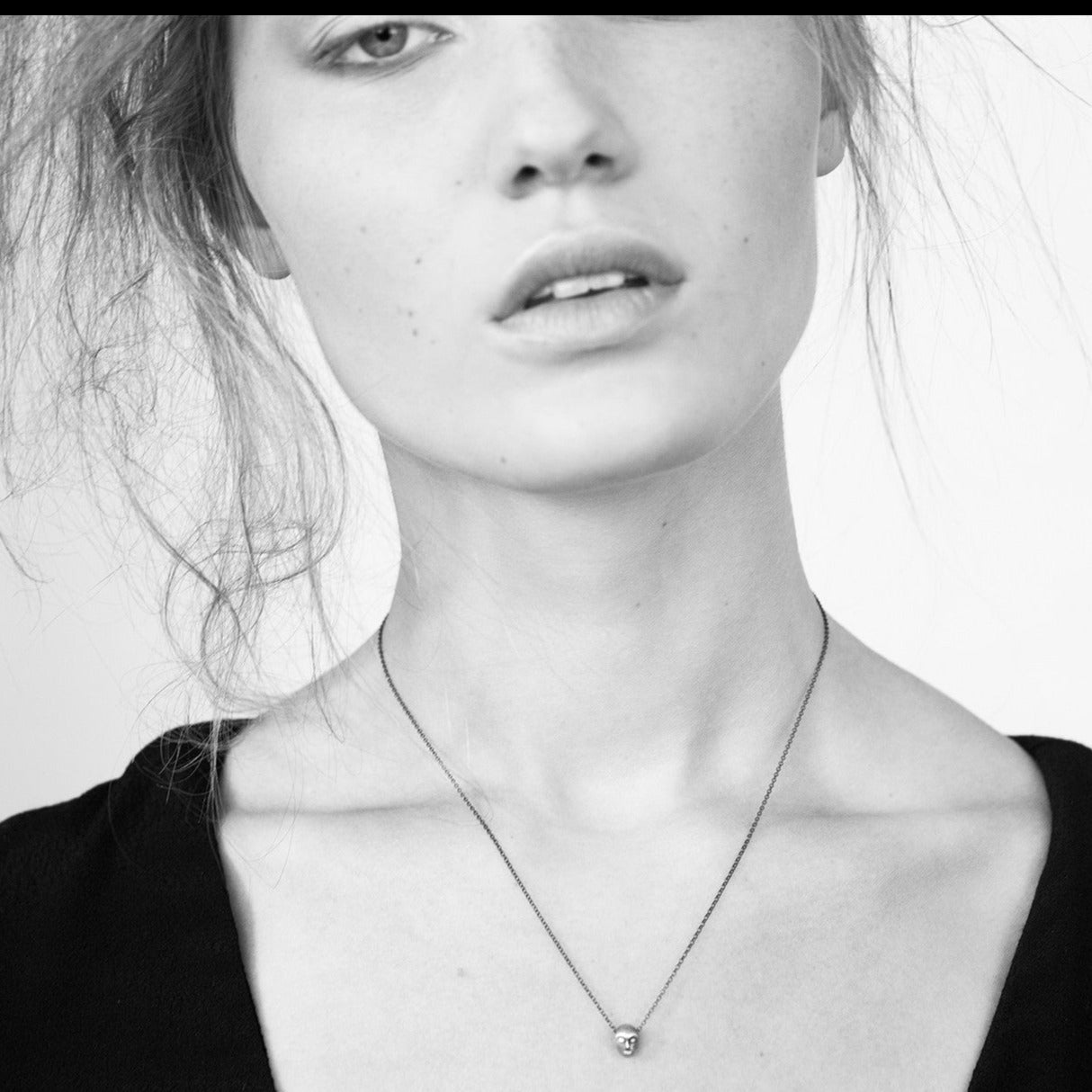 Little Grey Lady Cameo Necklace-Hannah Blount Jewelry