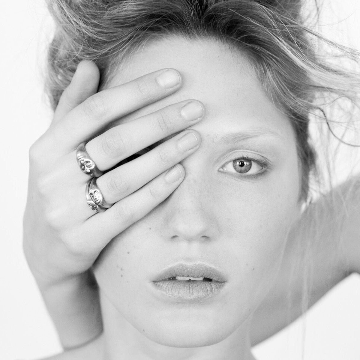 Medium Grey Lady Cameo Ring-Hannah Blount Jewelry