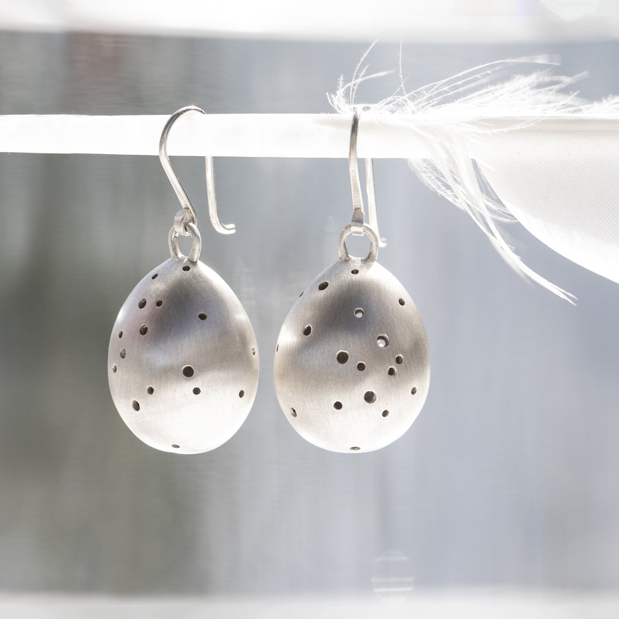 Speckled Egg Earrings-Hannah Blount Jewelry