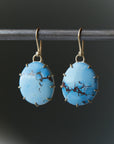 Study of Blue Turquoise Vanity Earrings-Hannah Blount Jewelry