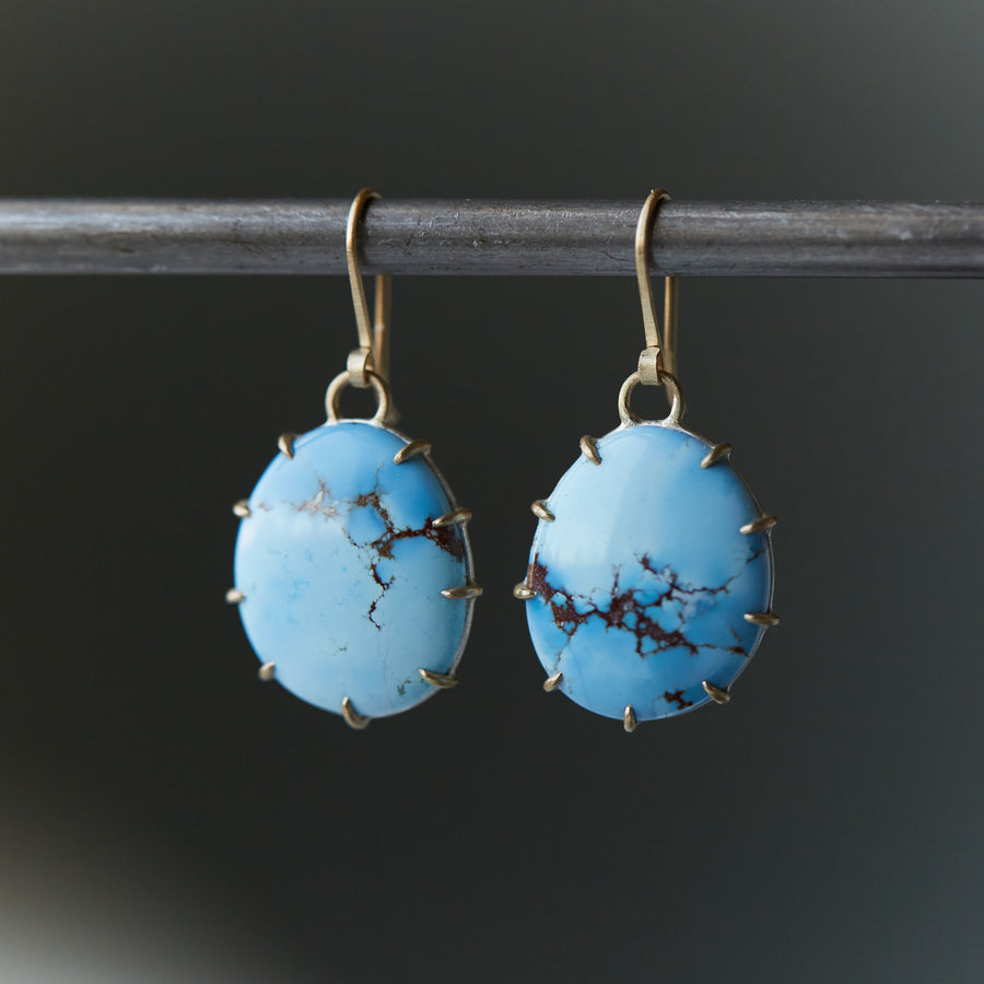 Study of Blue Turquoise Vanity Earrings-Hannah Blount Jewelry