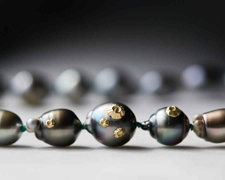 Hecate's Spell Tahitian Pearl Ruthie B. Necklace with Barnacles-Hannah Blount Jewelry